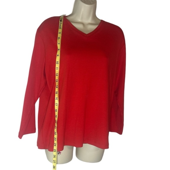 Pendleton Red V-Neck Sweater Timeless Style Sz L - Picture 4 of 6